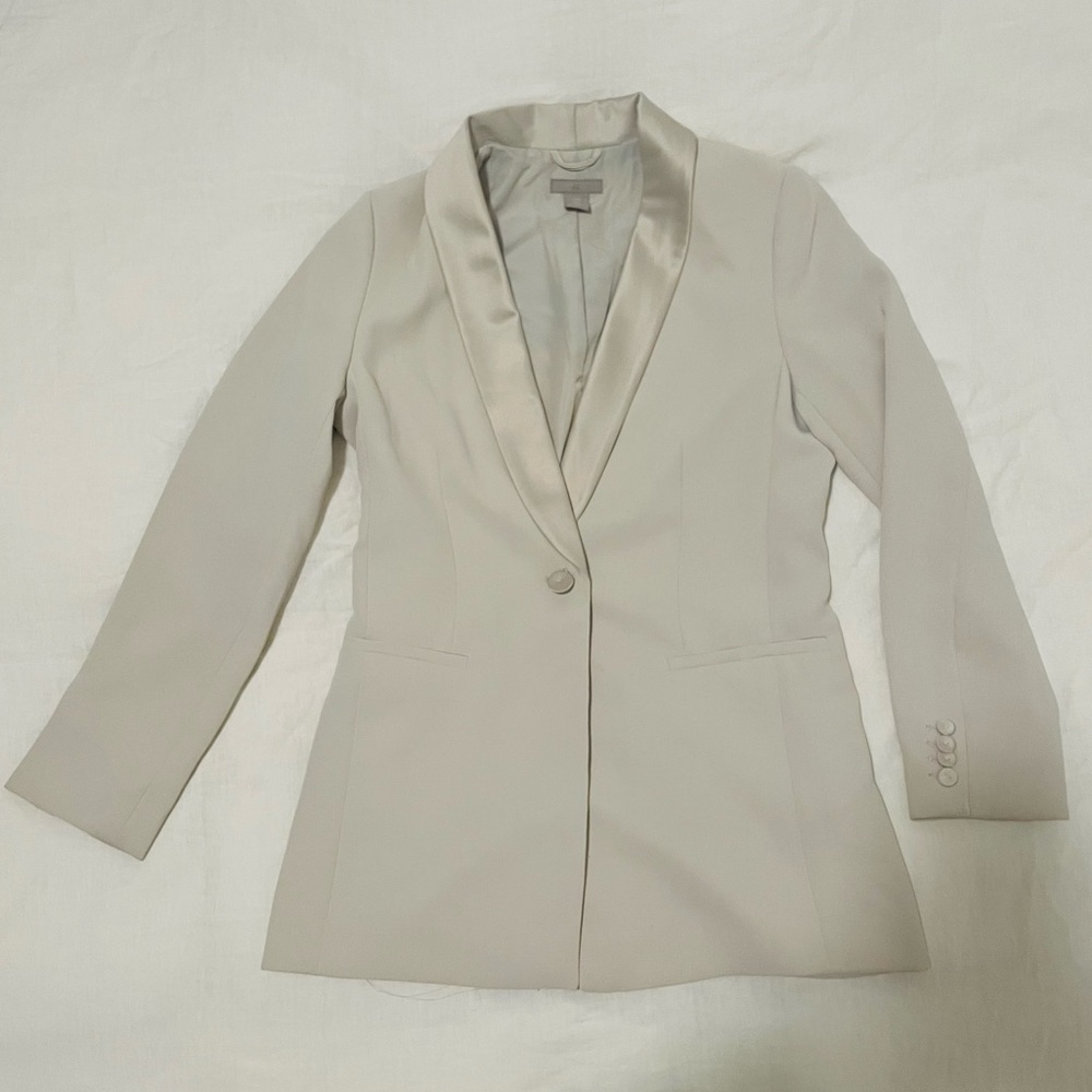 H&M White Oversized Blazer